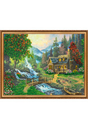 Main Bead Embroidery Kit Mountain river