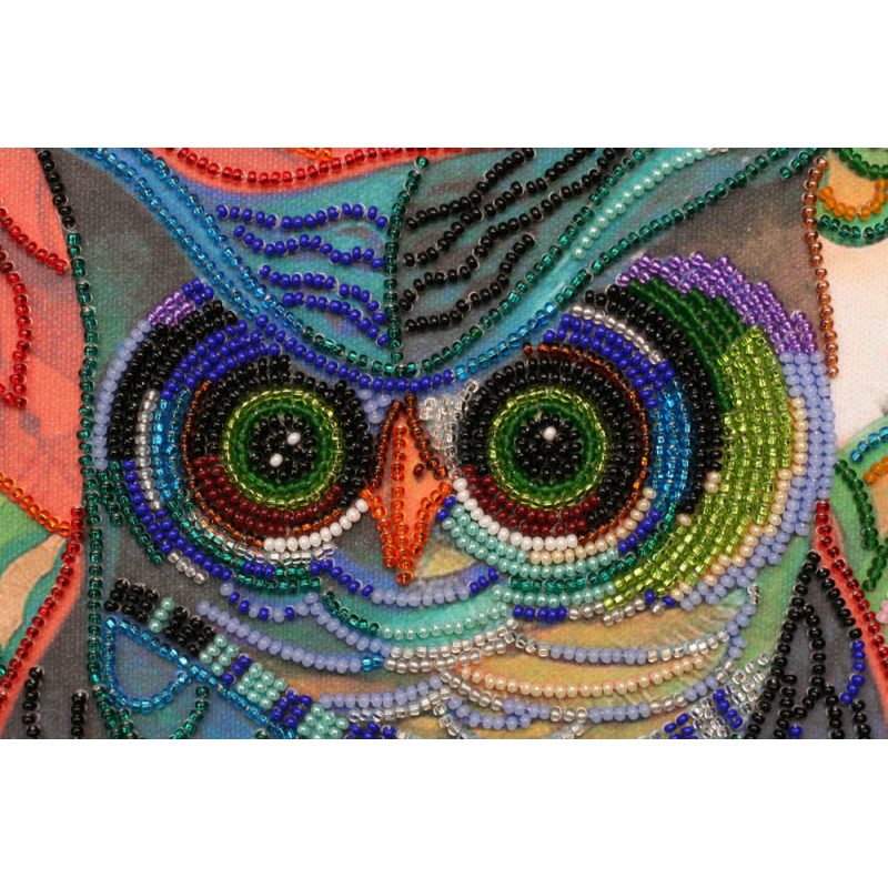 Main Bead Embroidery Kit Smart eagle owl