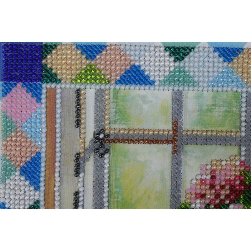 Main bead embroidery kits Hydrangea at window