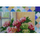 Main bead embroidery kits Hydrangea at window