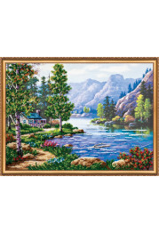 Main bead embroidery kits Mountain morning