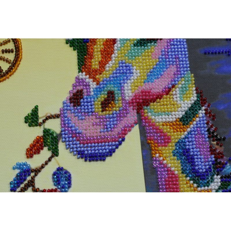 Main Bead Embroidery Kit Rainbow giraffe