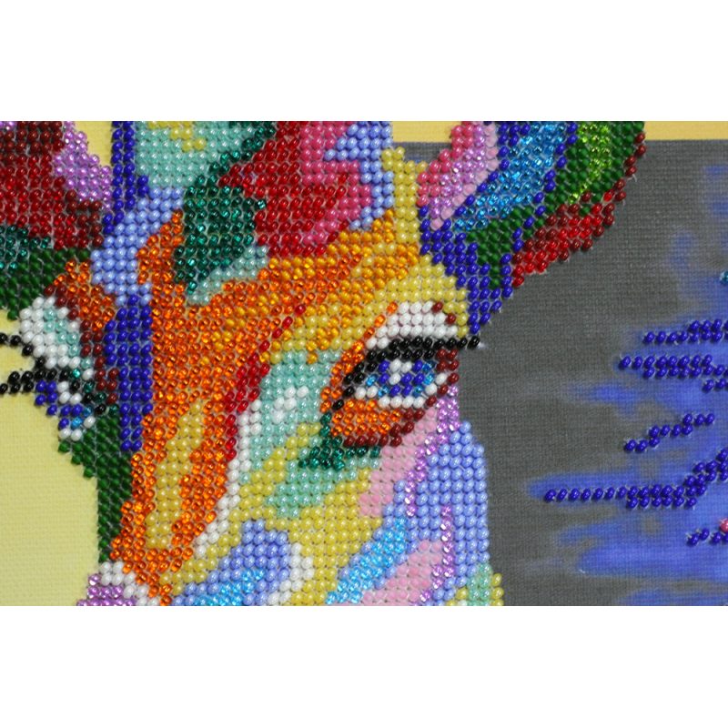 Main Bead Embroidery Kit Rainbow giraffe