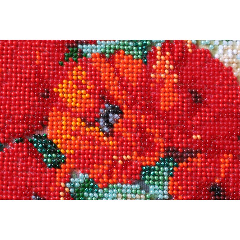 Main Bead Embroidery Kit Poppies and buldenezh