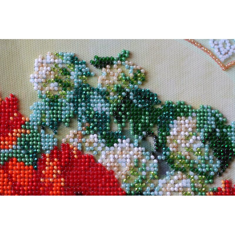 Main Bead Embroidery Kit Poppies and buldenezh