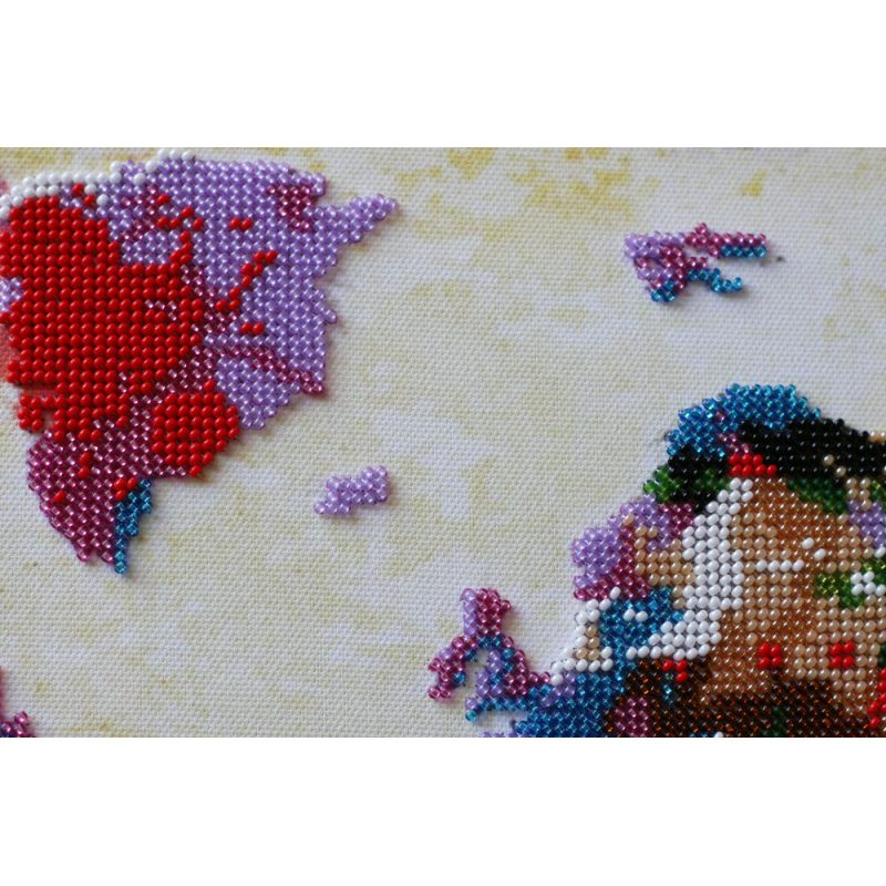 Main Bead Embroidery Kit World map - 2
