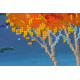 Main Bead Embroidery Kit Fire in sky blue - 2