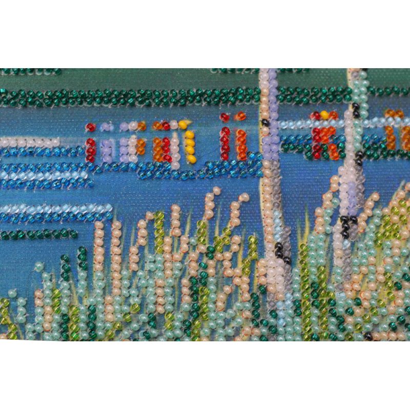 Main Bead Embroidery Kit Fire in sky blue - 2