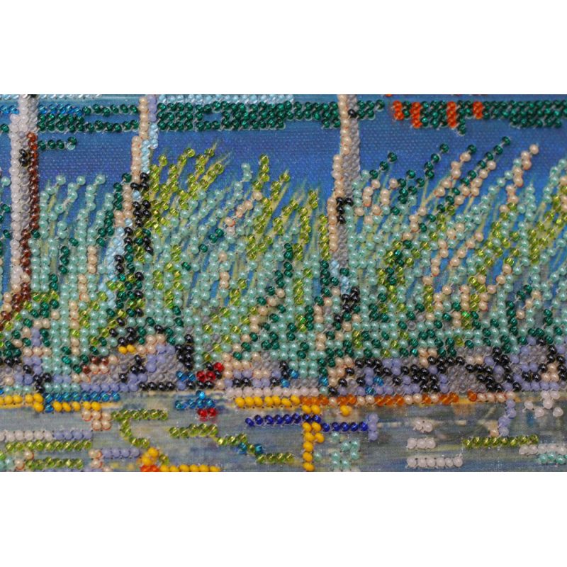 Main Bead Embroidery Kit Fire in sky blue - 2