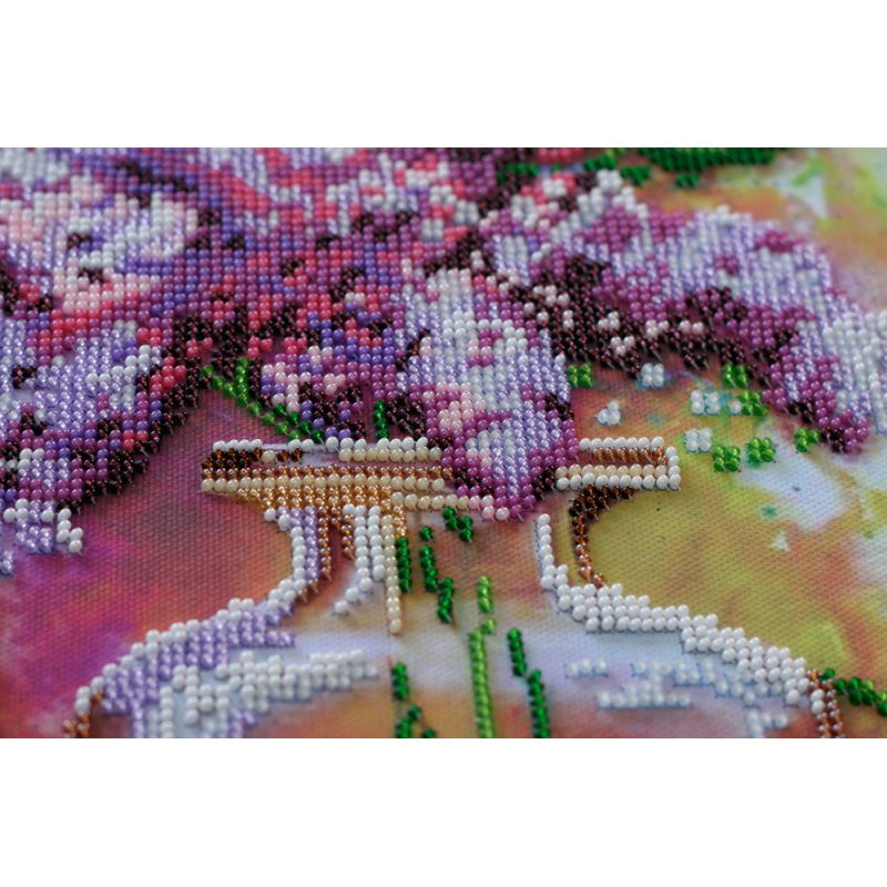 Main Bead Embroidery Kit Lilac still life