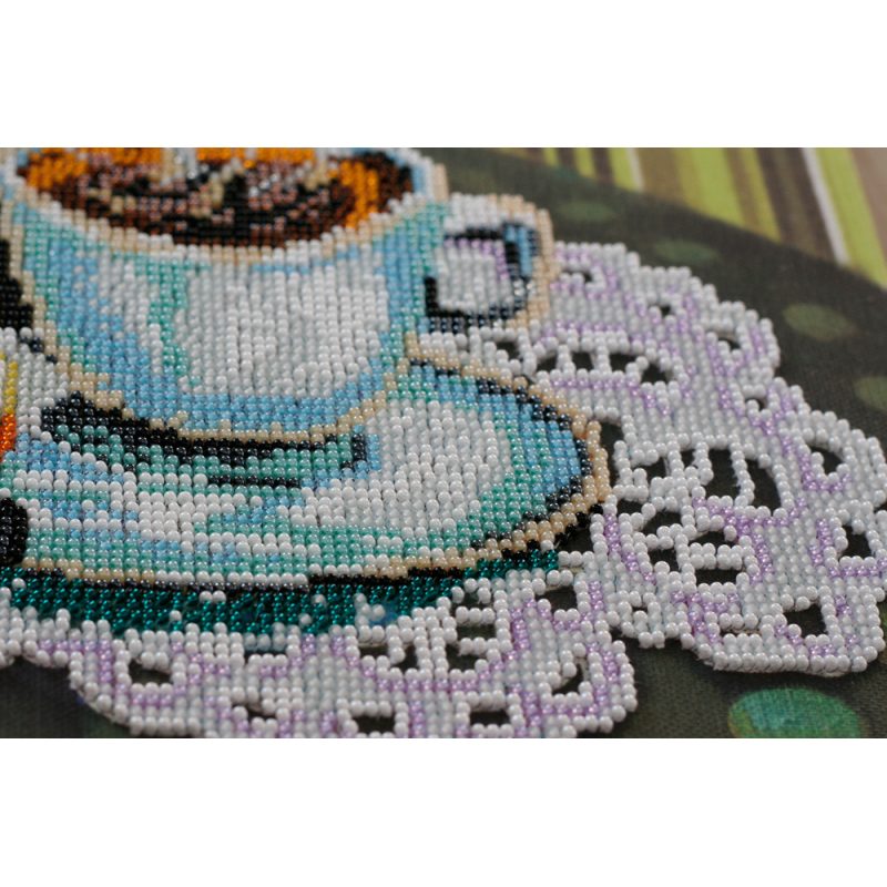 Main Bead Embroidery Kit Coffee with lemon