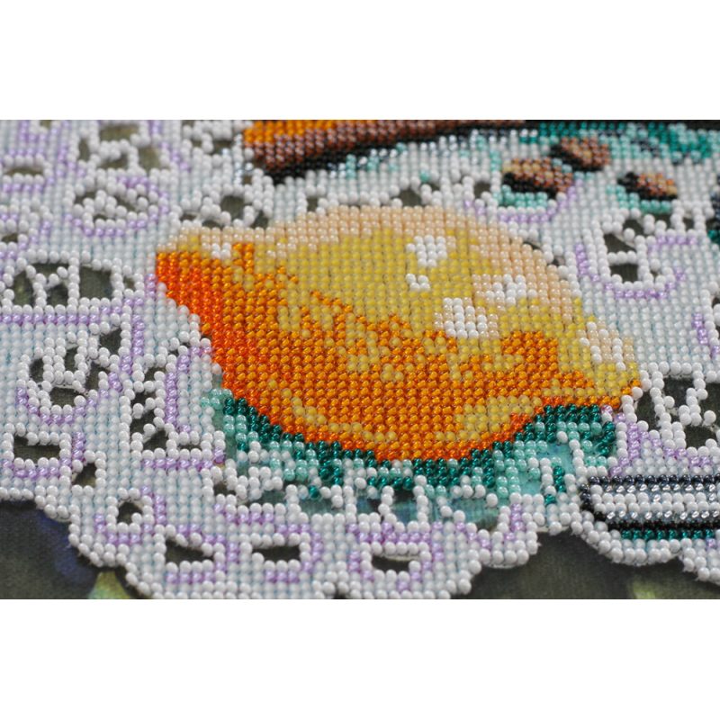 Main Bead Embroidery Kit Coffee with lemon
