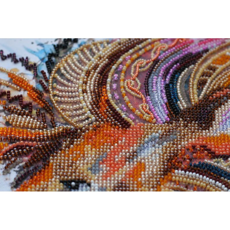 Main Bead Embroidery Kit Fire-maned lion
