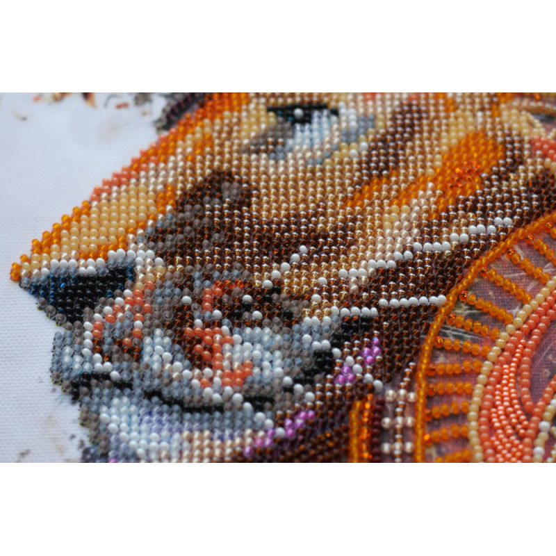 Main Bead Embroidery Kit Fire-maned lion