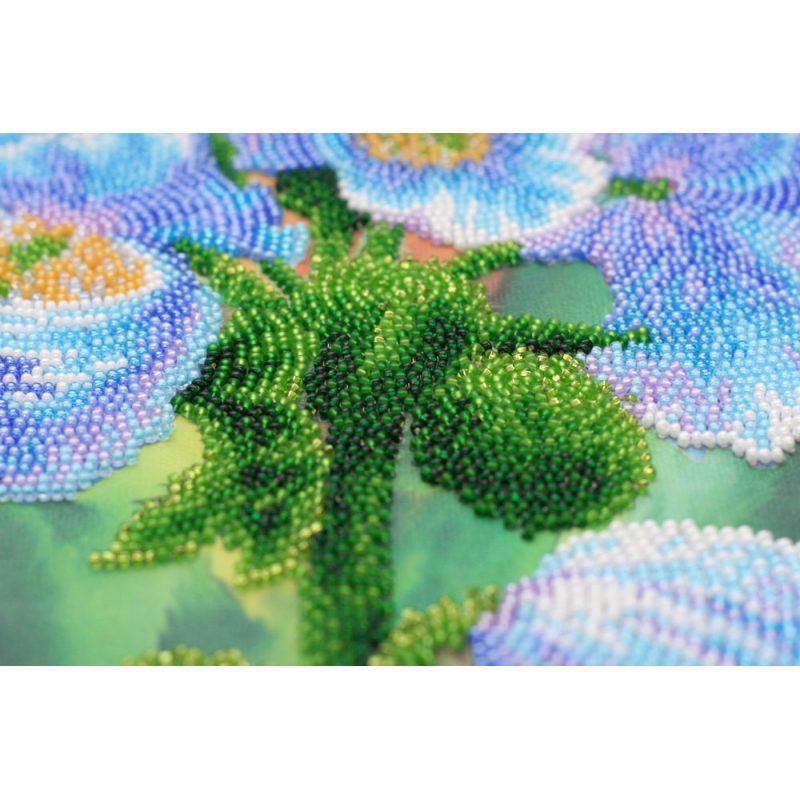 Main Bead Embroidery Kit Blue Poppies