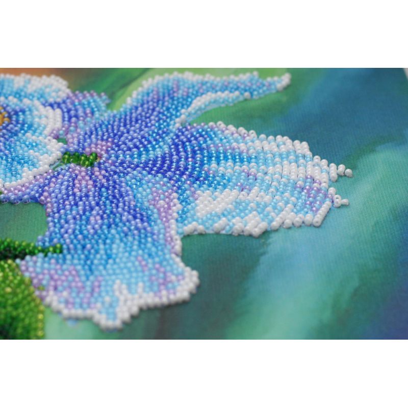 Main Bead Embroidery Kit Blue Poppies