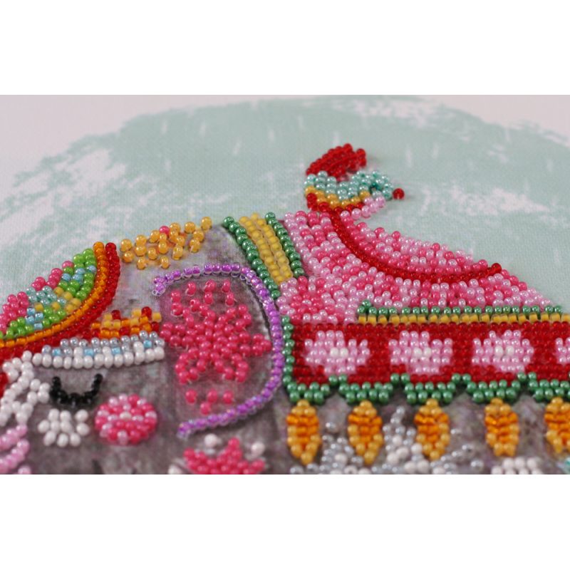 Main Bead Embroidery Kit Three elephants for happiness