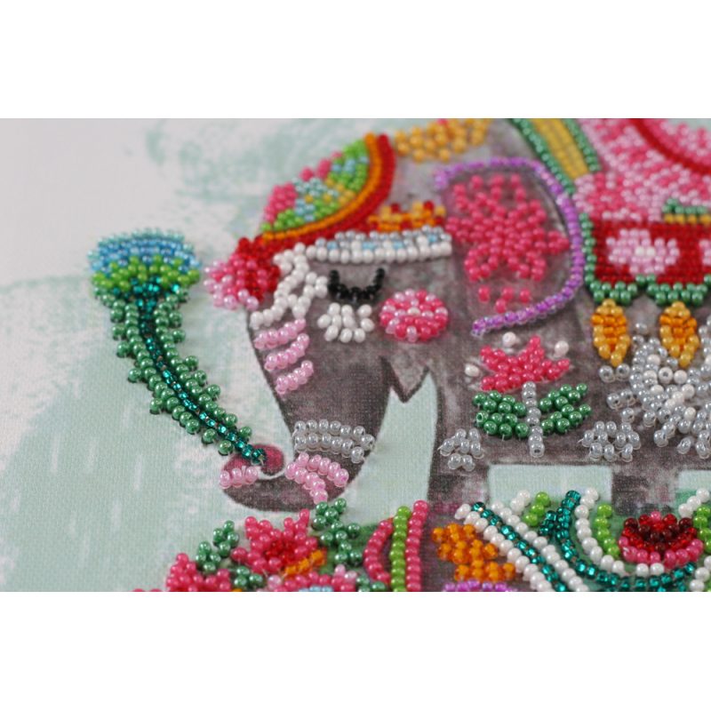 Main Bead Embroidery Kit Three elephants for happiness