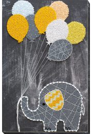Main Bead Embroidery Kit Baby elephant with balloons