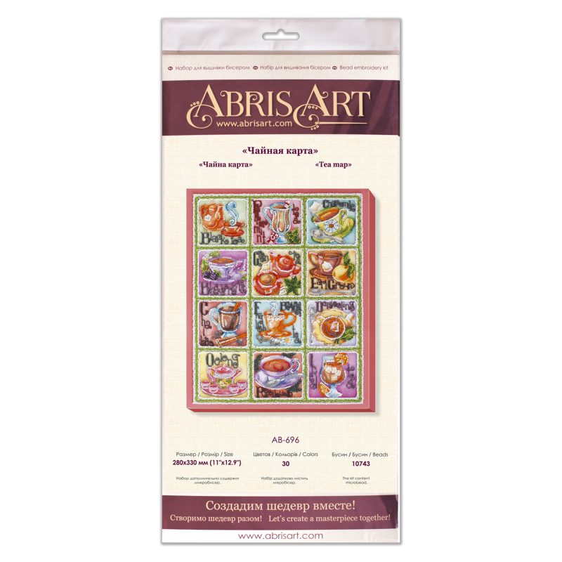 Main Bead Embroidery Kit Tea map