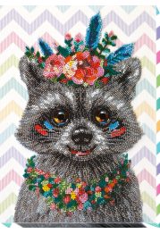 Main Bead Embroidery Kit Raccoon wanted