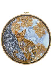 Main Bead Embroidery Kit Moon cat