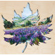 Creativity kits/Bead embroidery kits  with a wooden frame Fields of Provence