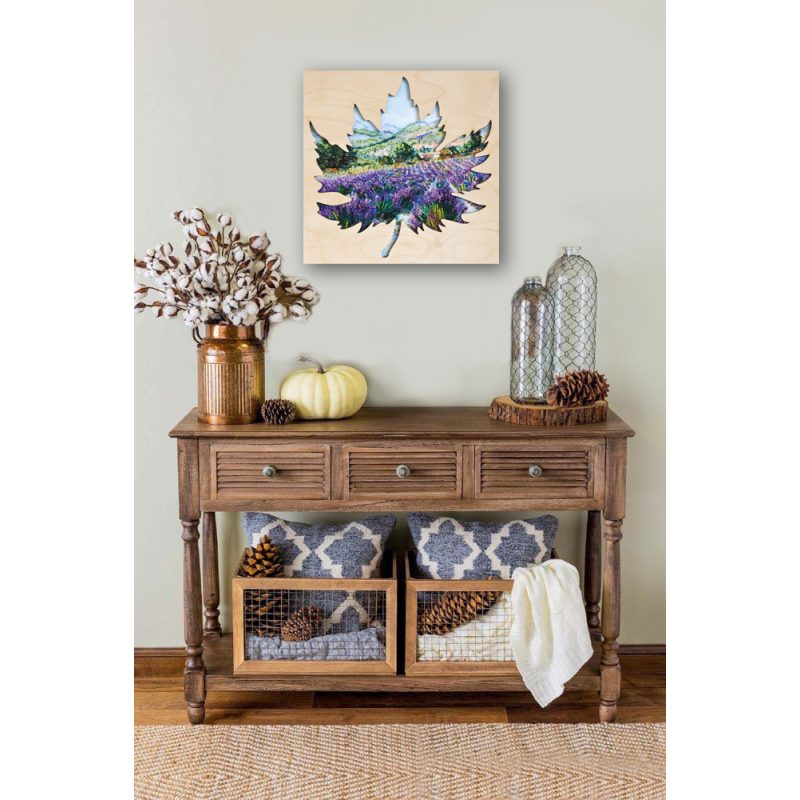 Creativity kits/Bead embroidery kits  with a wooden frame Fields of Provence