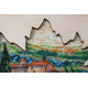 Creativity kits/Bead embroidery kits  with a wooden frame The sun of Toscana