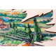Creativity kits/Bead embroidery kits  with a wooden frame The sun of Toscana