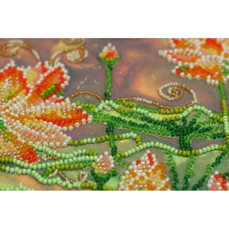 Main Bead Embroidery Kit Lotuses at sunset