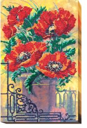 Micro Beads Embroidery Kit Vintage poppies