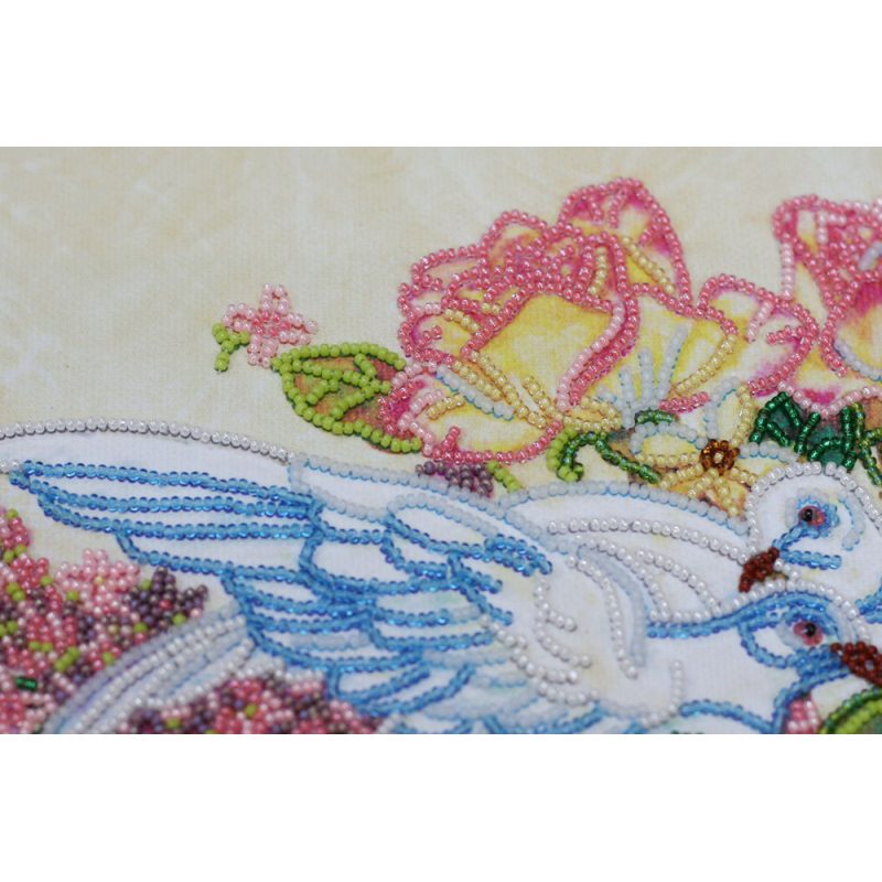 Micro Beads Embroidery Kit Doves