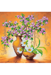 Charts on artistic canvas Spring Flowers