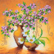 Charts on artistic canvas Spring Flowers