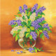 Charts on artistic canvas Lilac
