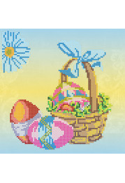 Charts on artistic canvas Easter Basket