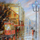 Charts on artistic canvas Rainy Evening