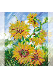 Charts on artistic canvas Sunny Flowers