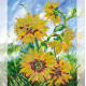 Charts on artistic canvas Sunny Flowers