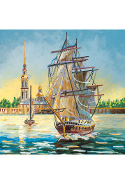 Charts on artistic canvas Frigate