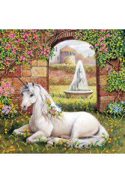 Charts on artistic canvas Unicorn