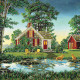 Charts on artistic canvas An Evening in the Country