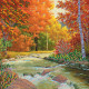 Charts on artistic canvas Gold Autumn