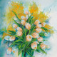 Charts on artistic canvas Spring mood