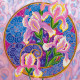 Charts on artistic canvas Singing irises