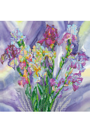 Charts on artistic canvas Aquarelle Irises