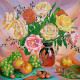 Charts on artistic canvas Roses