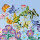 Charts on artistic canvas Butterfly dance