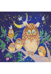 Charts on artistic canvas Night birds